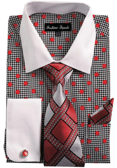 Men Shirt FL632-Red - Church Suits For Less