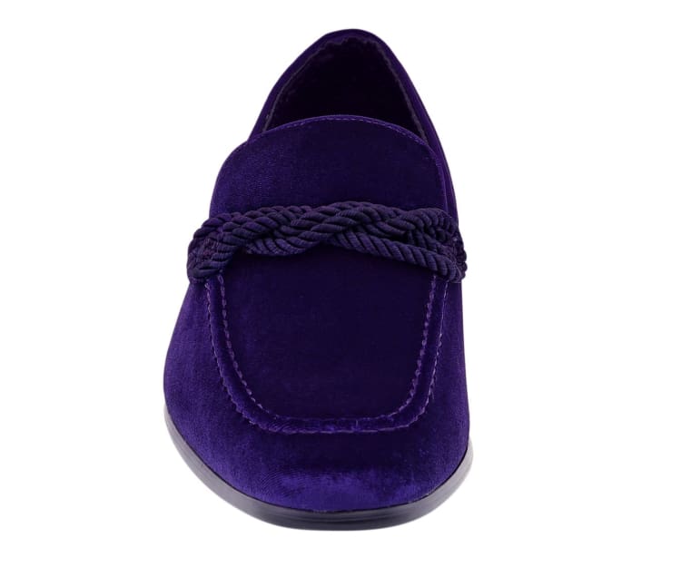 Men's Purple Velvet Loafers