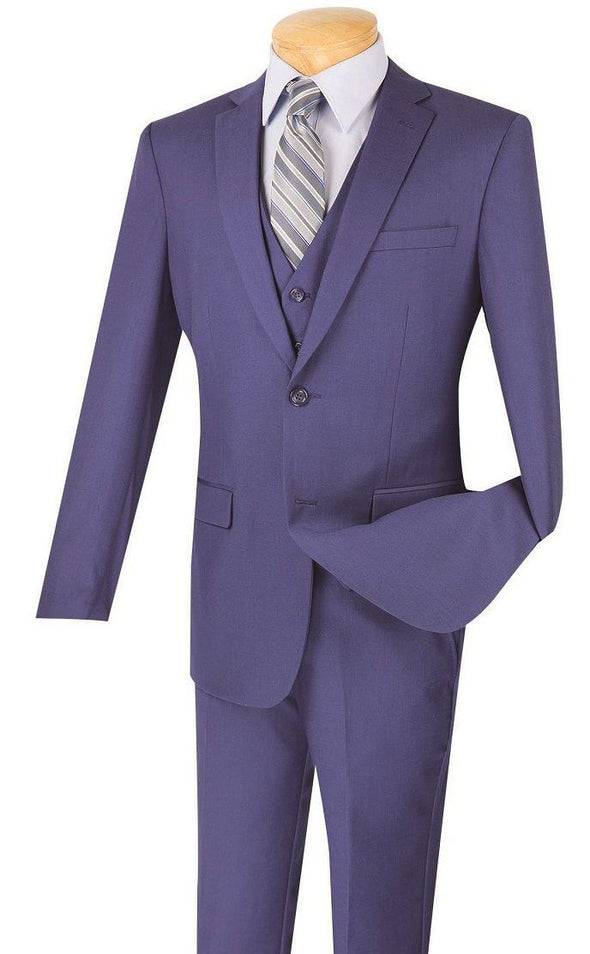 Vinci Men Suit SV2900-Indigo - Church Suits For Less