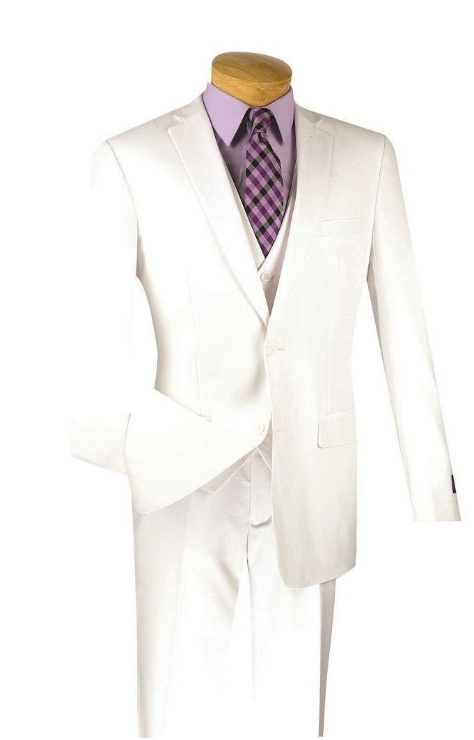 white dress suit men's Men's Slim fit Suit SV2900-White – Men Suits Direct