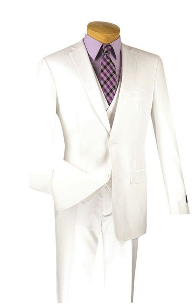 Vinci Men Suit SV2900-White - Church Suits For Less