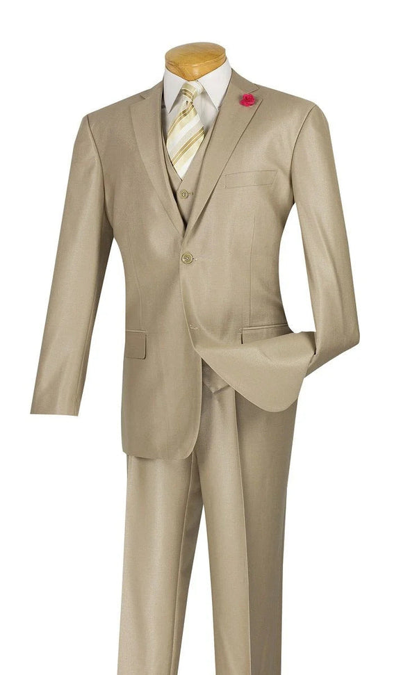 Vinci Suit SV2R-3-Beige - Church Suits For Less