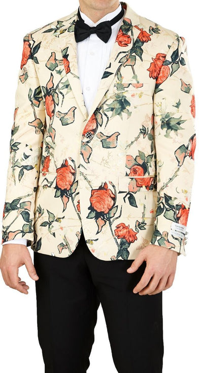 Men Blazer SZ629C-Cream Rose - Church Suits For Less