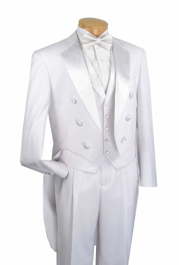 Vinci Men Tuxedo T-2X-White - Church Suits For Less