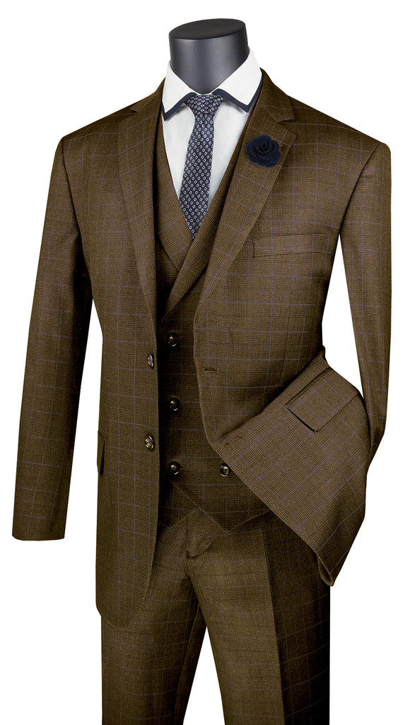 Vinci Men Suit V2RW-13-Taupe - Church Suits For Less